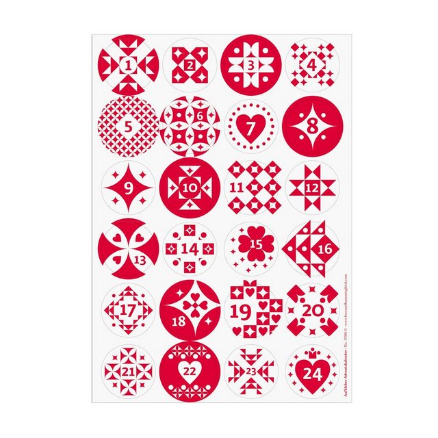 Bow & Hummingbird befüllbarer Adventskalender Adventskalender Rot/Weiß zum Befüllen, DIY